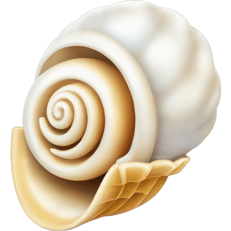 Single pretty shell with pearl inside open hinged shell emoji