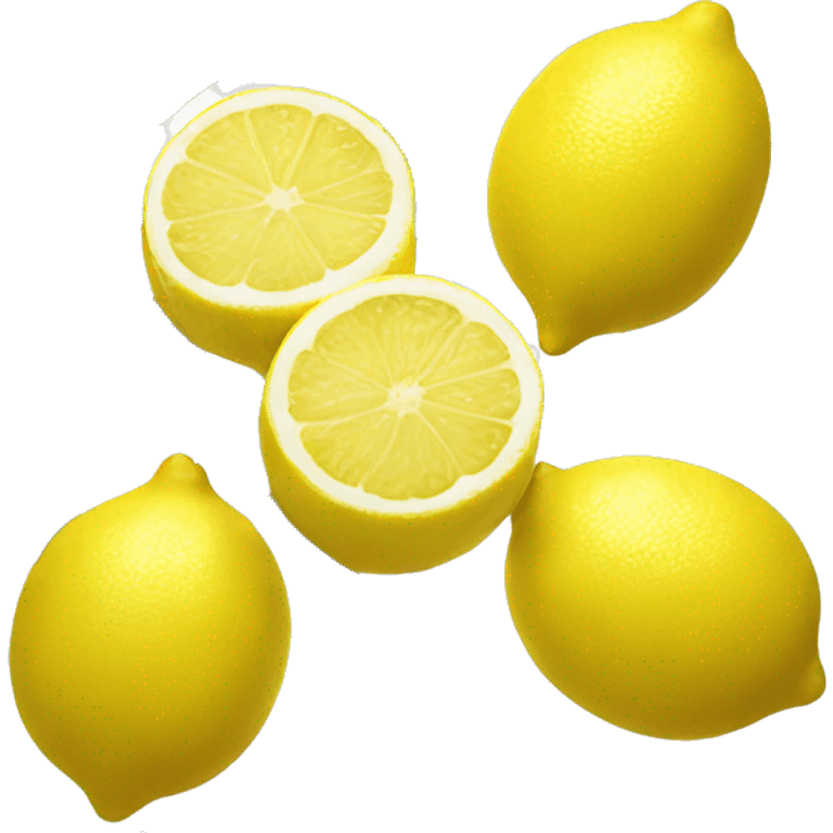 lemon on white background emoji