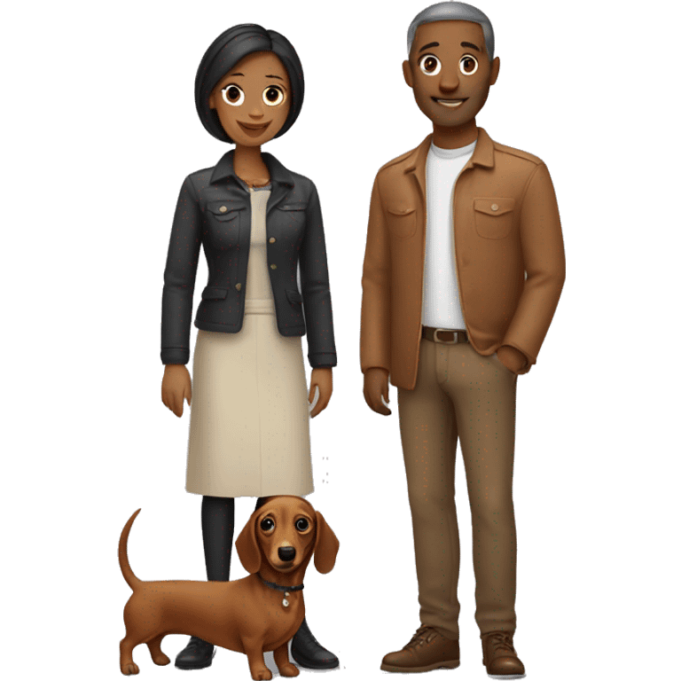 Couple with Dachshund emoji