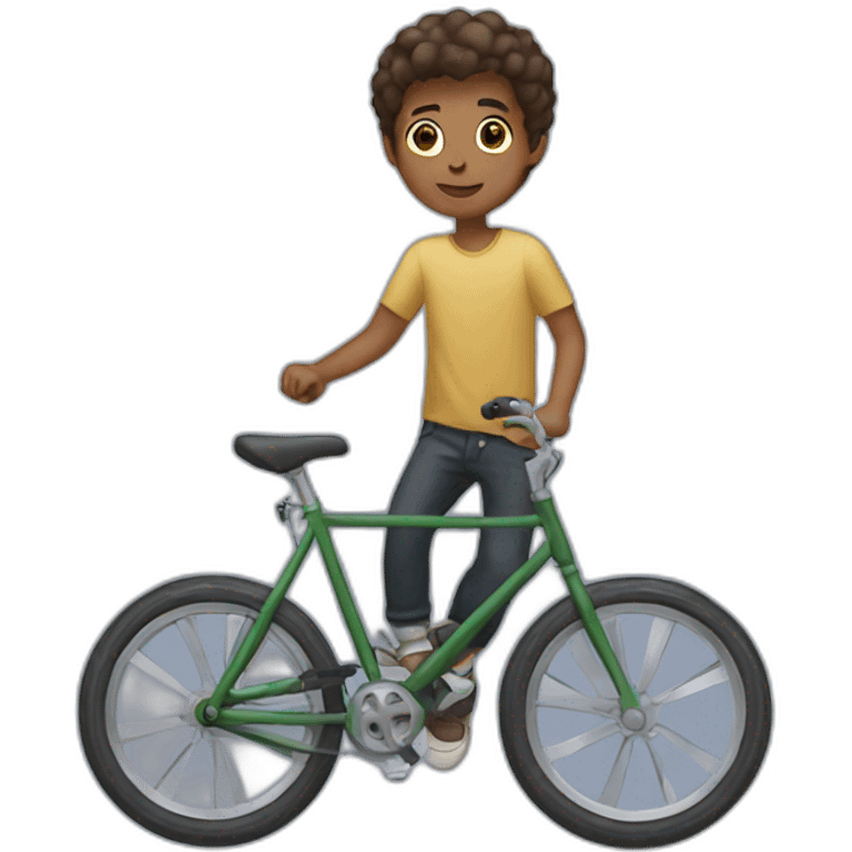 Boy with cycle  emoji