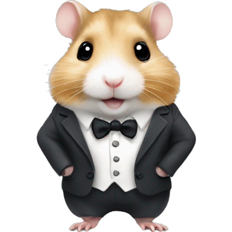 Hamster dressed in a suit emoji