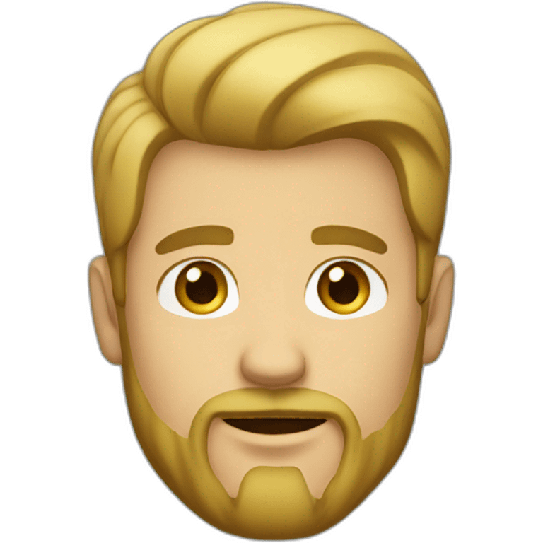 Without a beard, only with a beard and goatee. The hair is less dense than that and its color is blond emoji