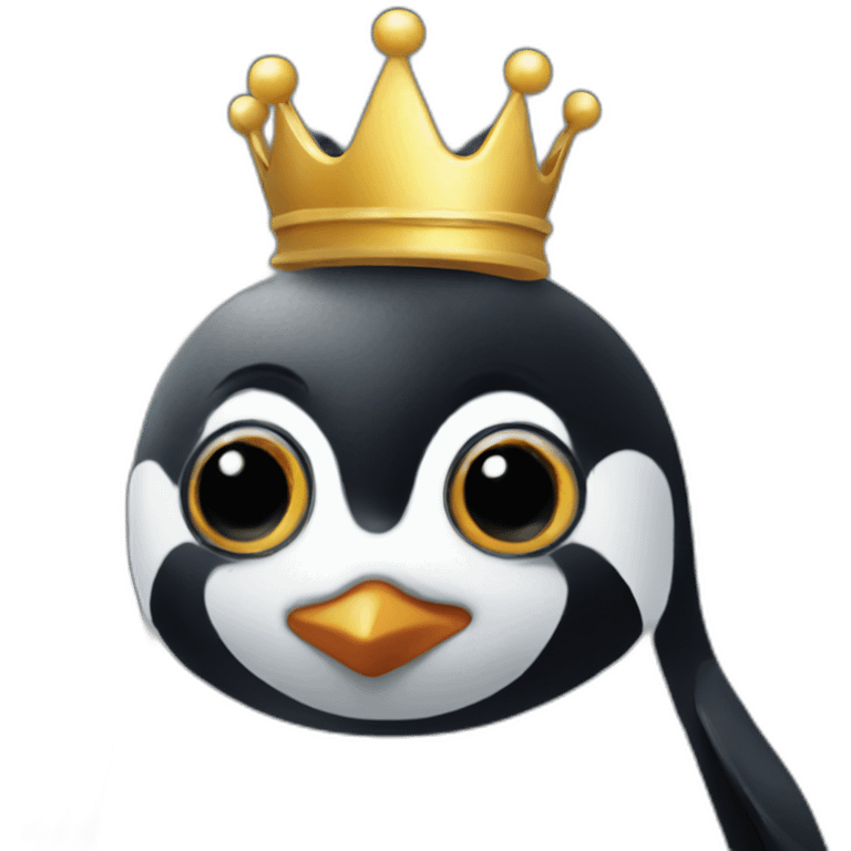 Penguin with a crown emoji