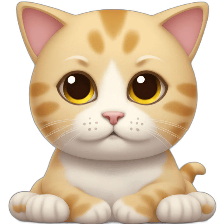 meditating cute cat emoji