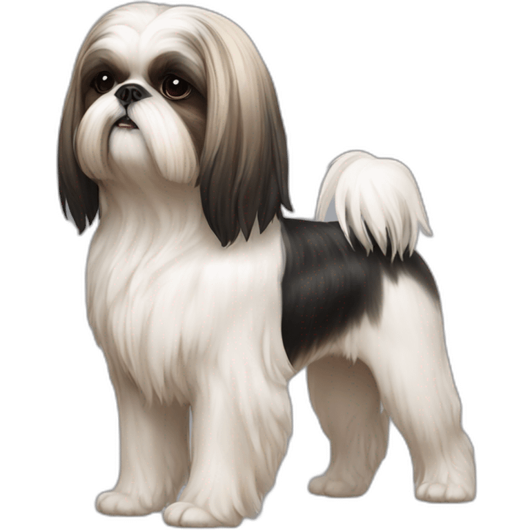 Dog Shih Tzu with long coatl full-height  emoji