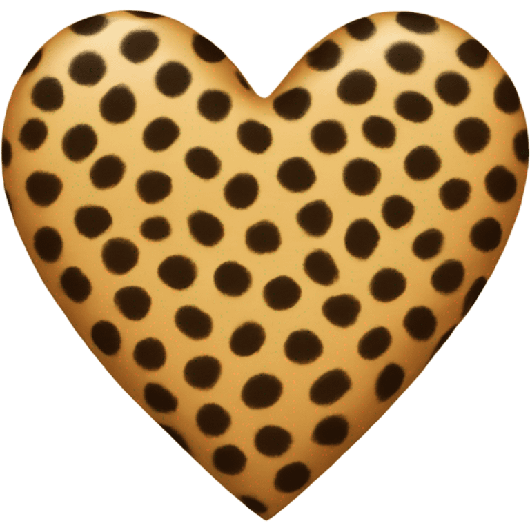 Cheetah print heart emoji