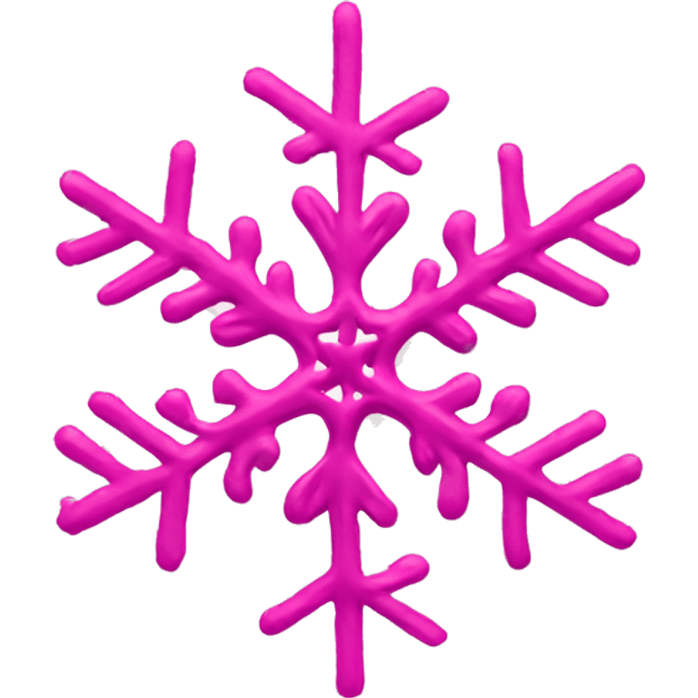 Pink snowflake emoji