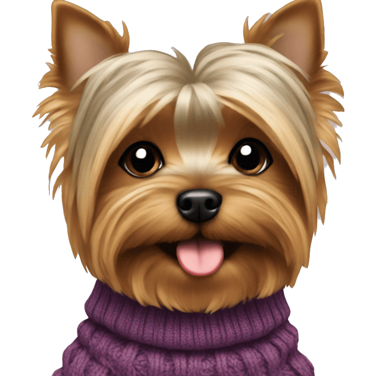 Yorkie in a sweater emoji