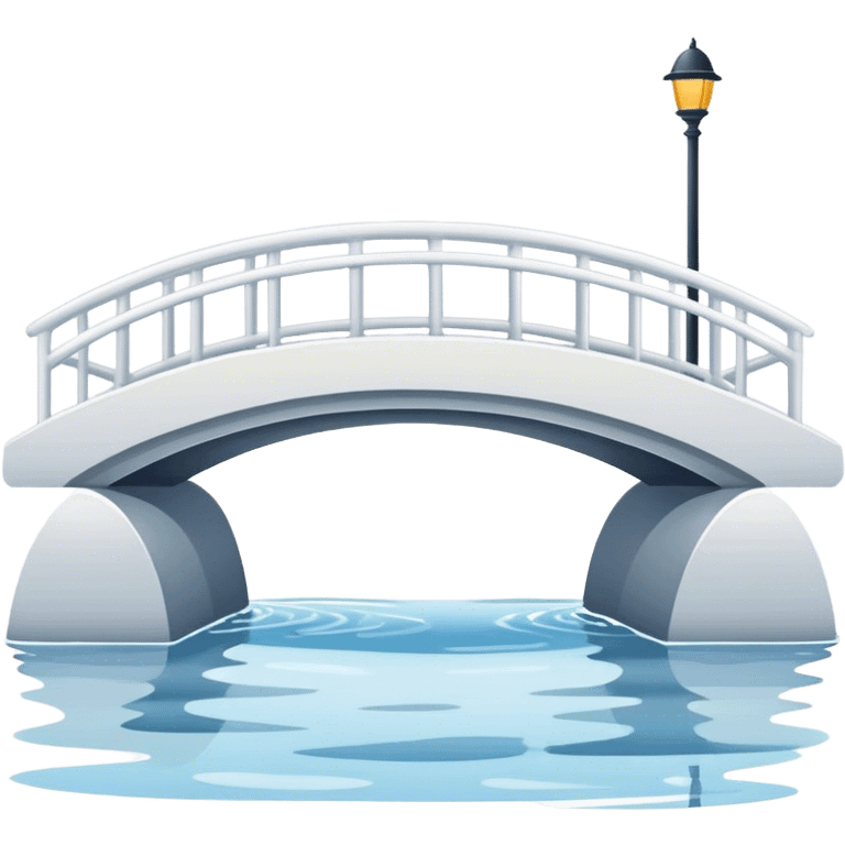 White bridge on water emoji