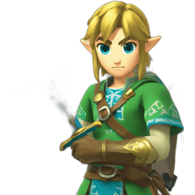 Zelda Breath of the wild Link with sword emoji