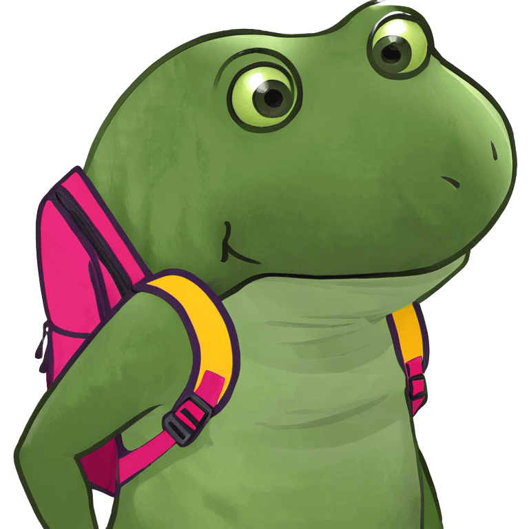 bufo wearing a backpack emoji