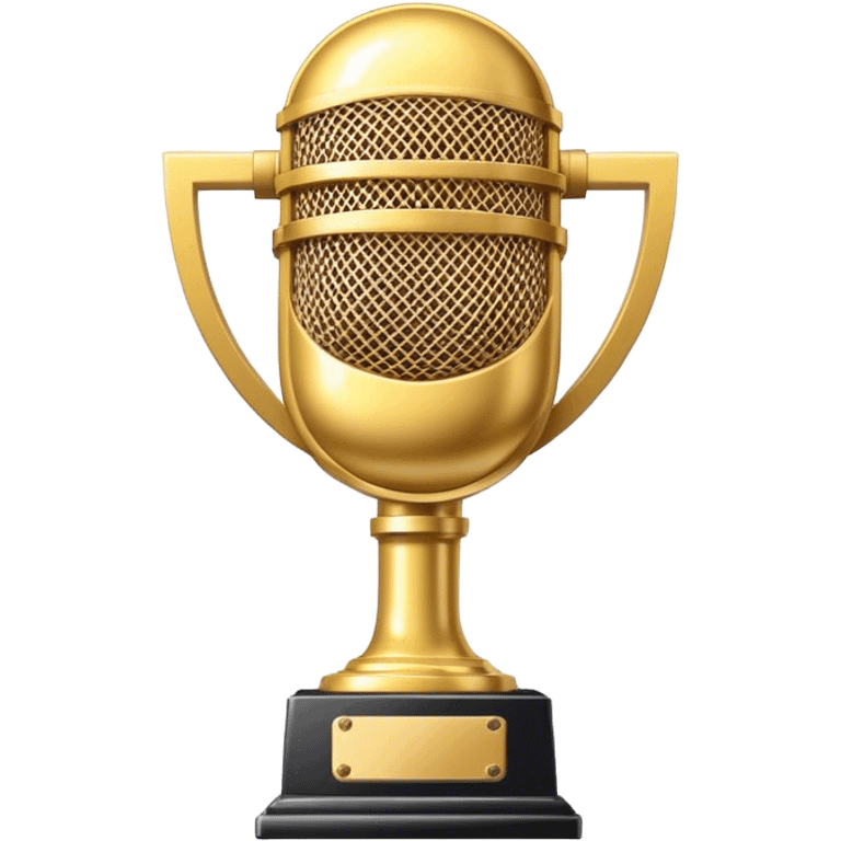 Trophy with microphone emoji