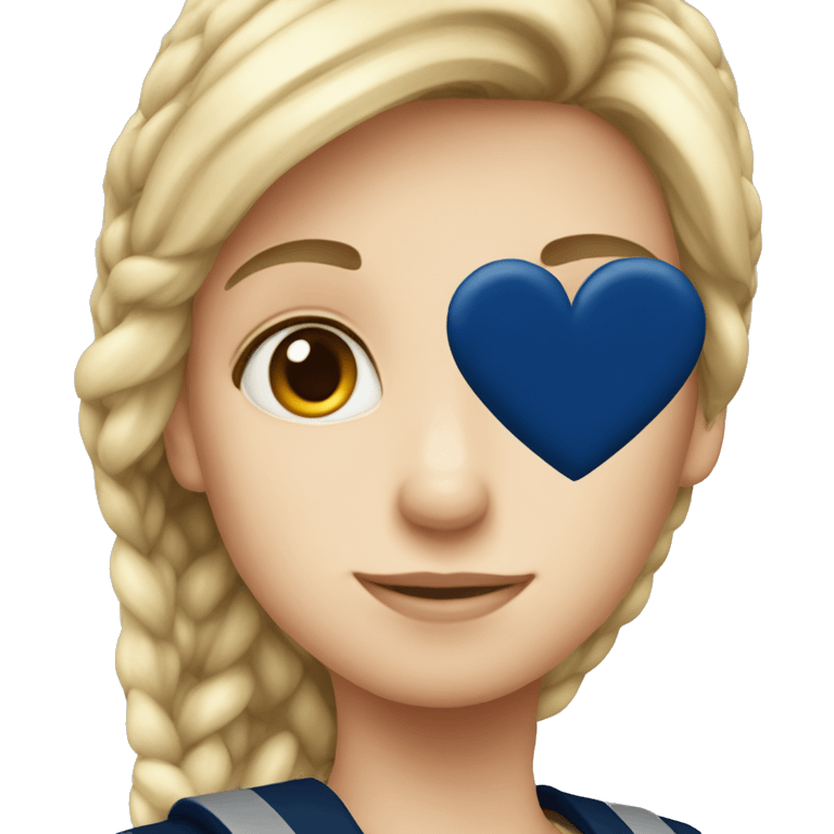 Navy blue heart emoji