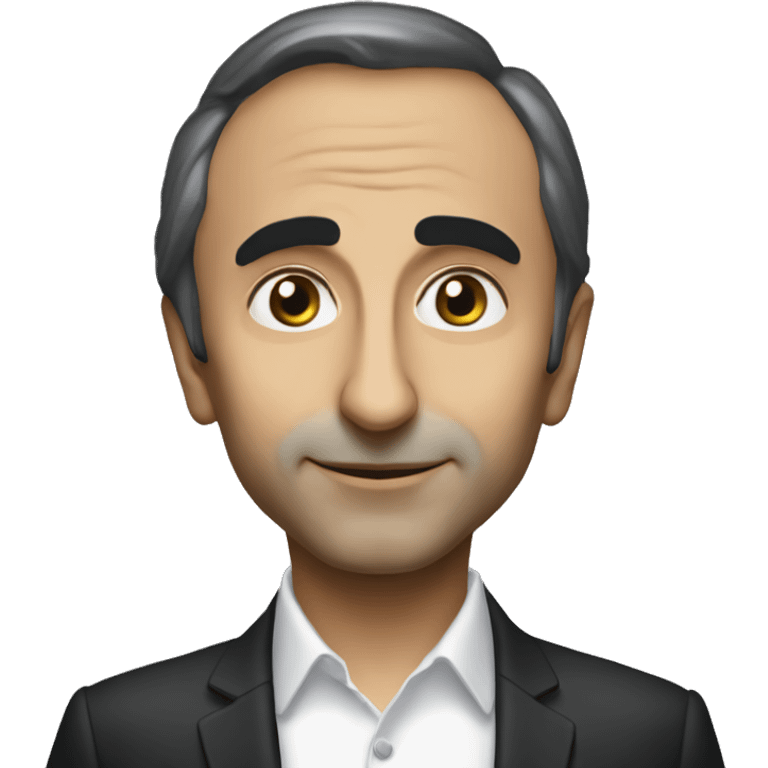 Eric zemmour  en noir emoji