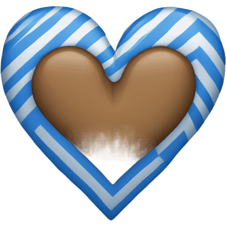 heart with blue and white striped  emoji