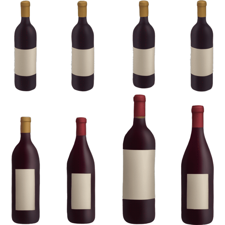 Four bottles of dry red wine emoji