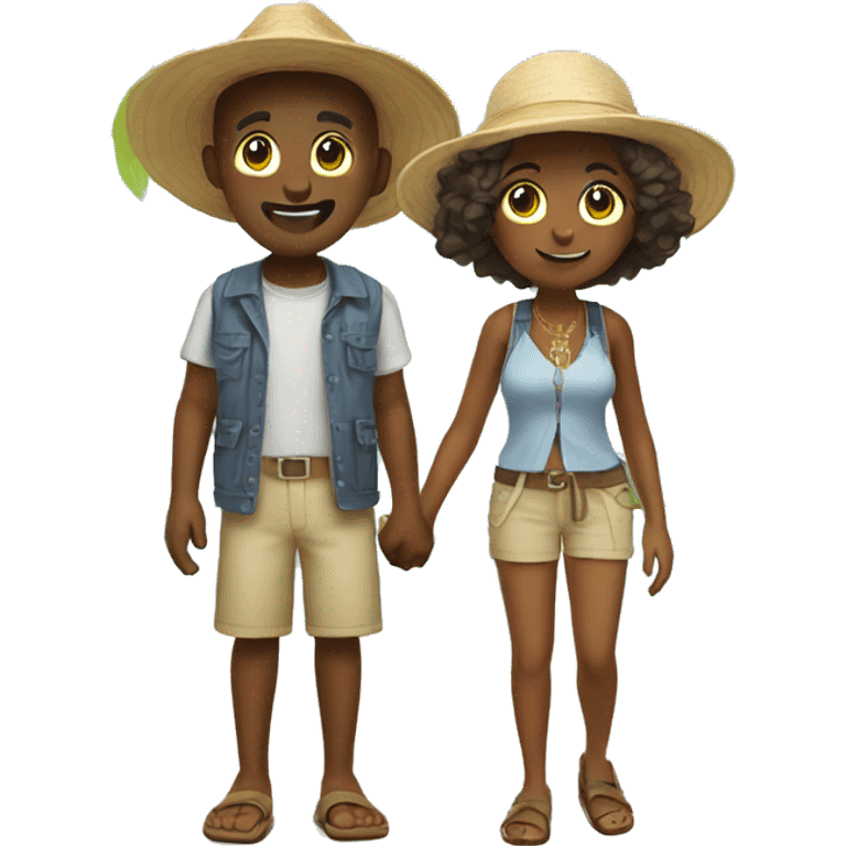 vacation Boy and the Girl  emoji