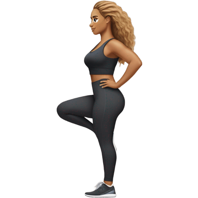 Beyoncé squatting in yoga pants emoji