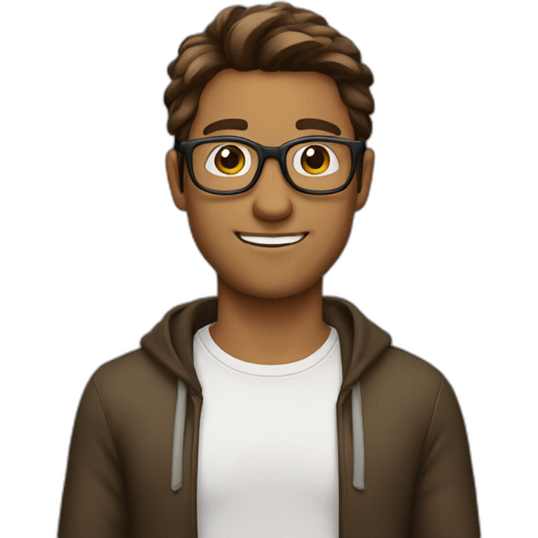 A men wit glases and Brown hair emoji