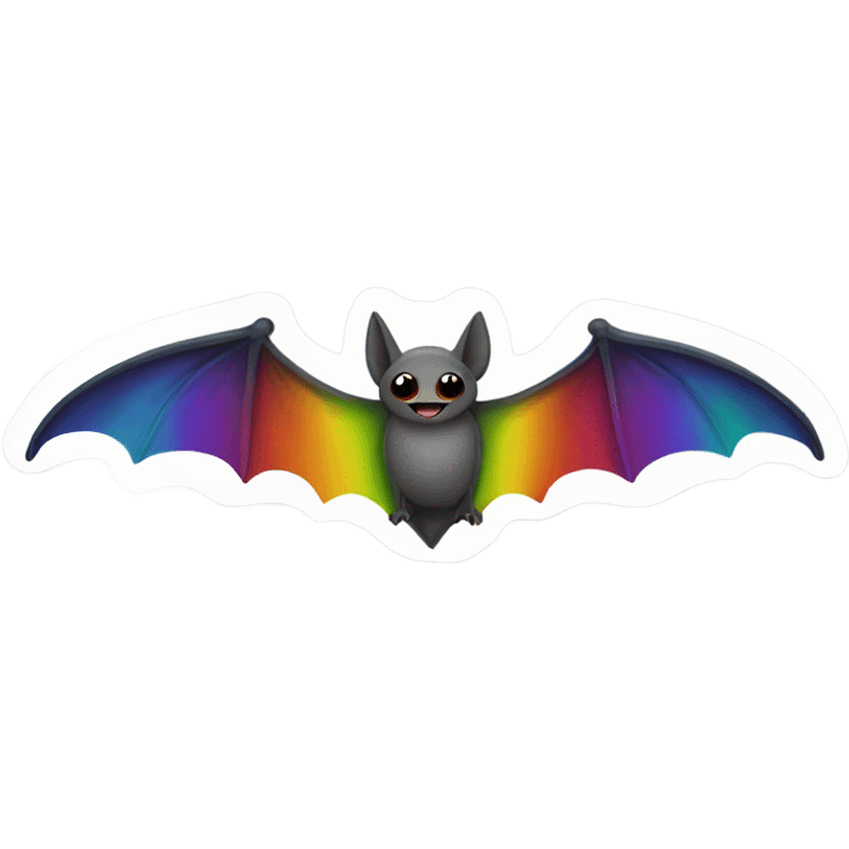 Rainbow bat emoji