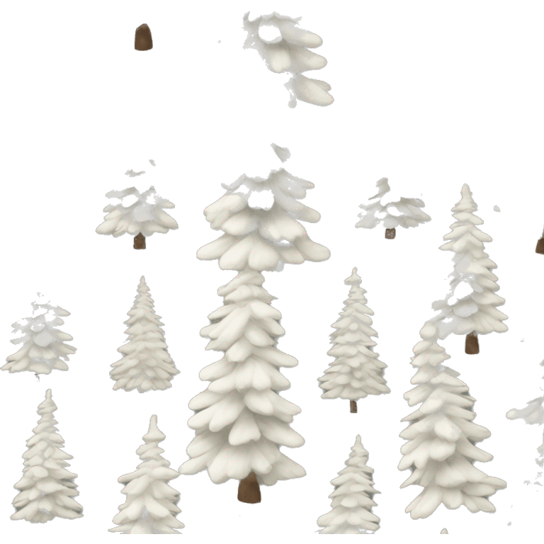 Realistic isolated off white fir christmas tree   emoji