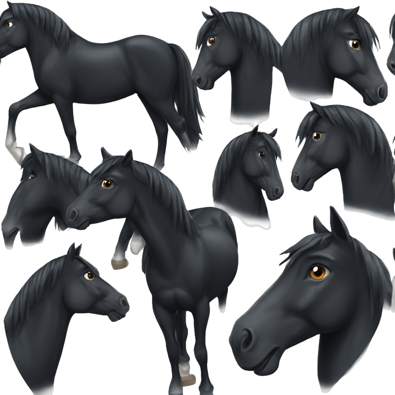 Black horse emoji