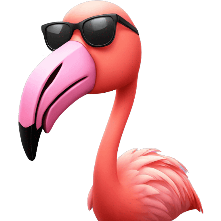 flamingo with sunglasses emoji