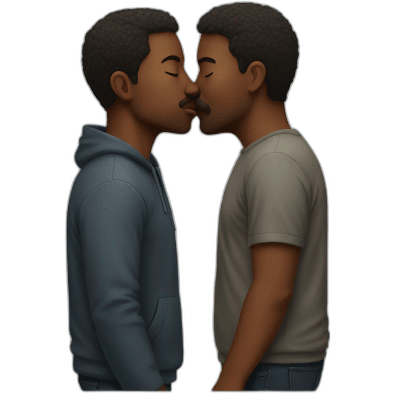 Men kissing emoji