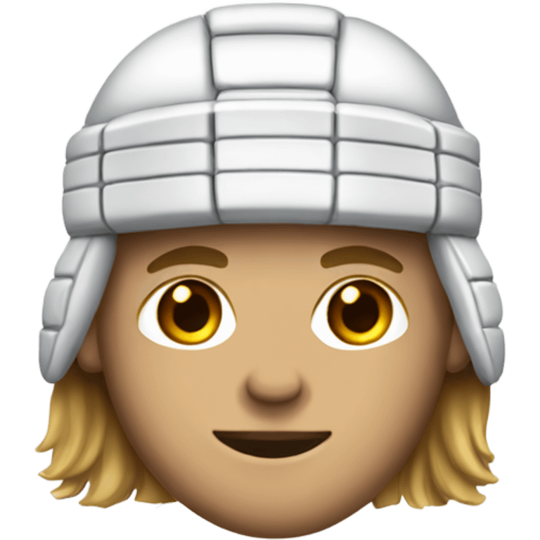 Hockey player long hair number 7 jersey emoji