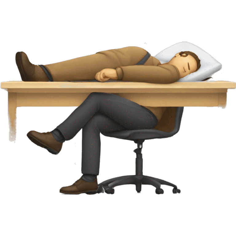 man sleeping at work emoji