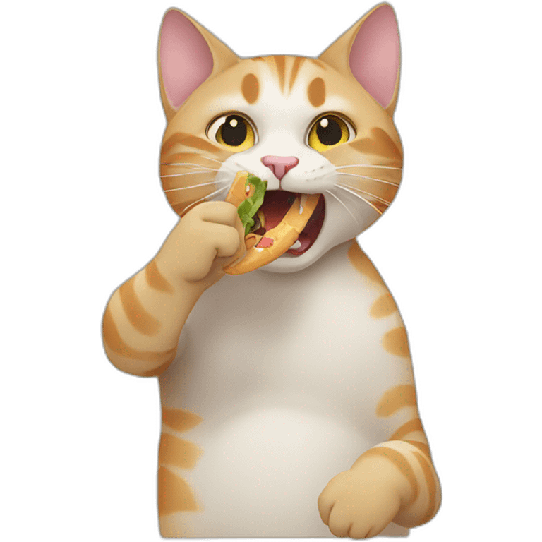 Cat eating fingers emoji