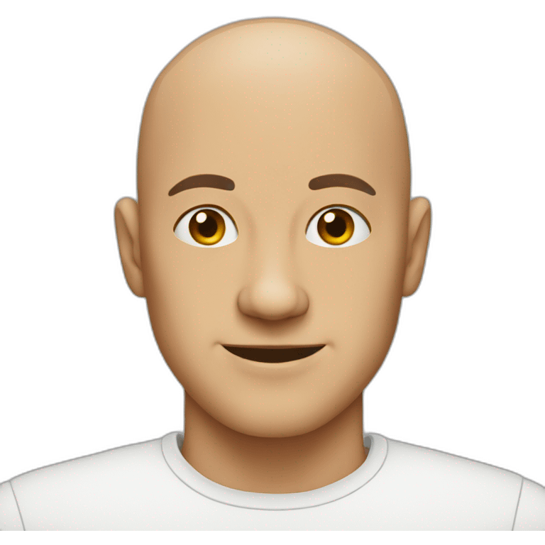 bald man in circle emoji