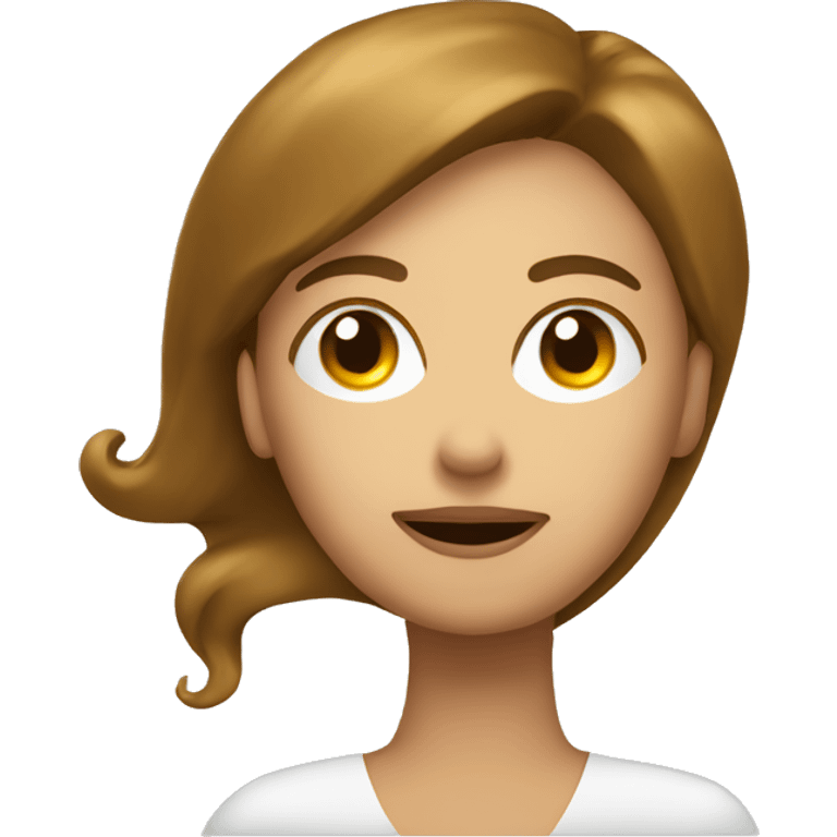 question mark above woman's head emoji