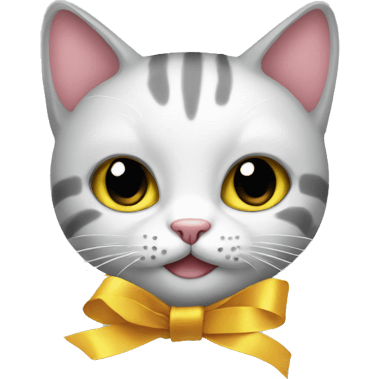 cat with ribbon emoji