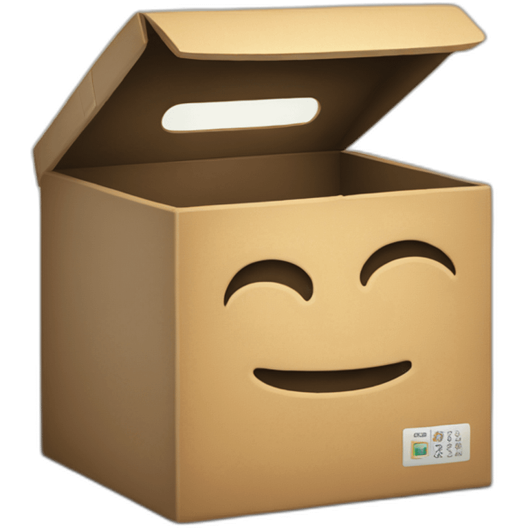 a box,written the word "content" on it emoji