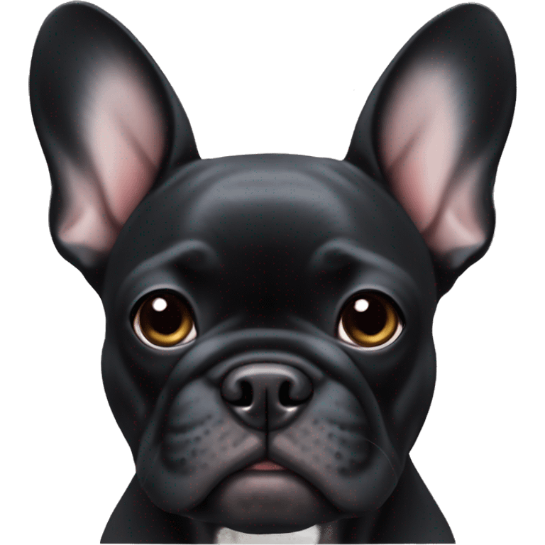 Black French bulldog emoji