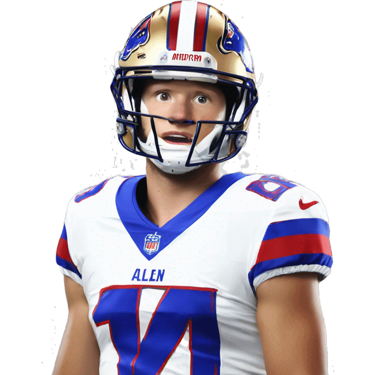 Josh Allen in jersey number 17 emoji