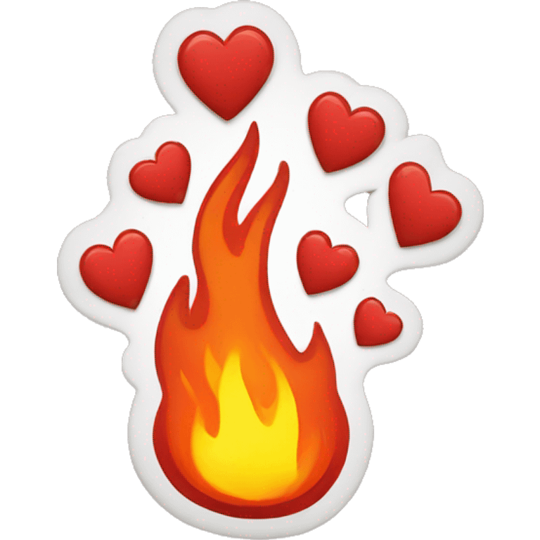 Fire with hearts  emoji