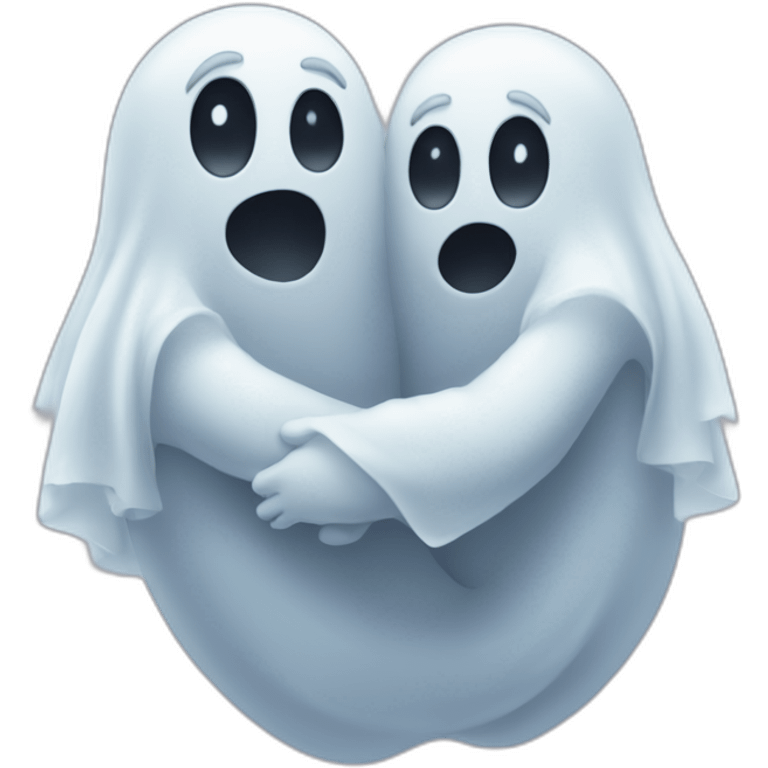 two ghosts hugs emoji