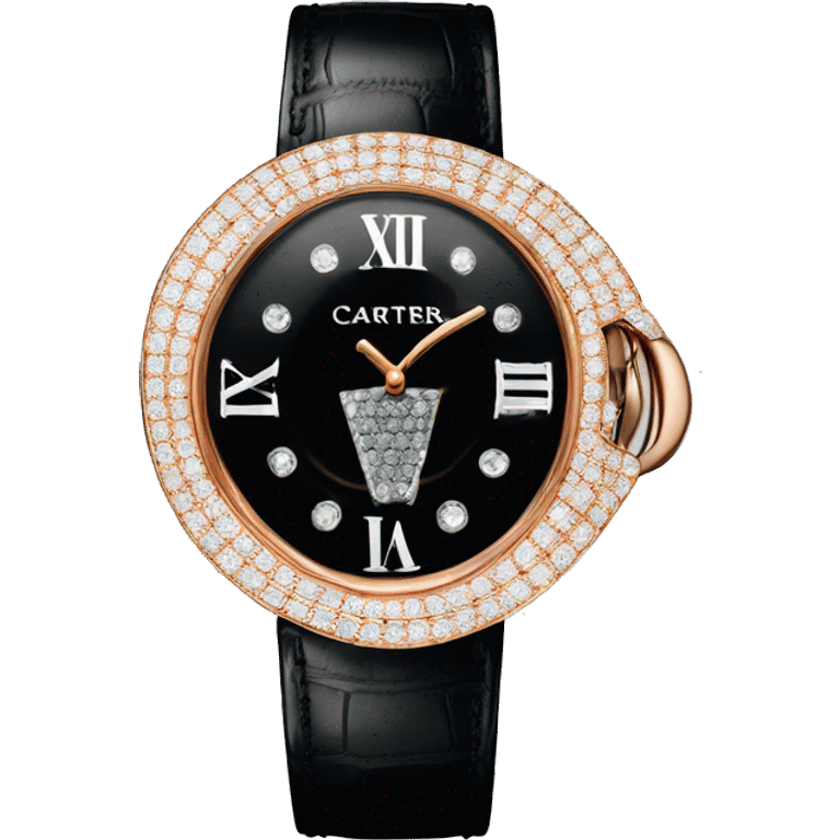 full black diamond cartier watch emoji