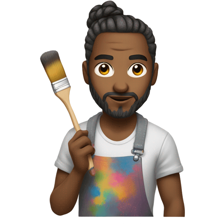 Artist with man bun emoji