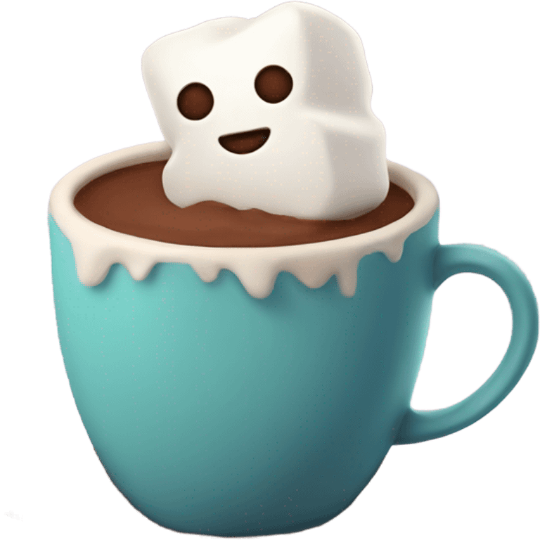 cocoa with marshmallow in cozy cup emoji