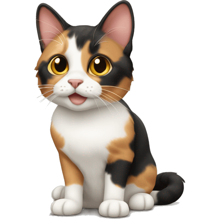 Calico bobtail cat emoji