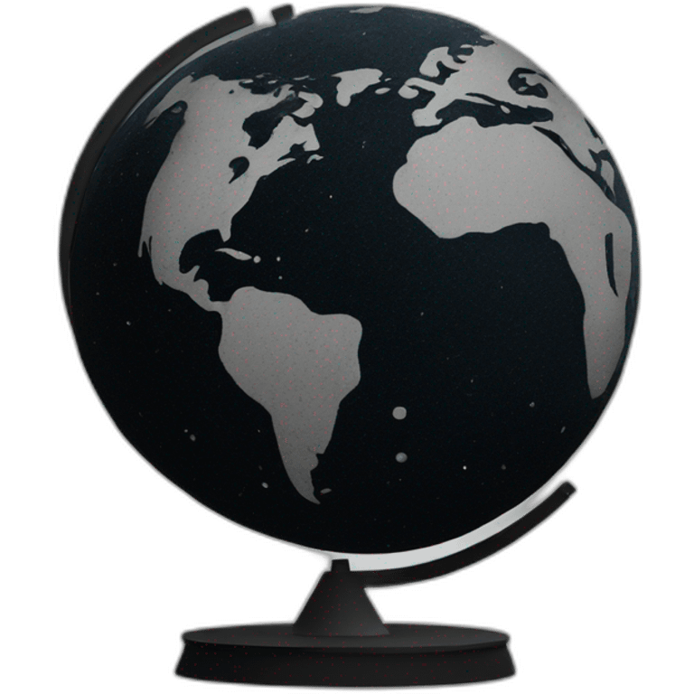 globe in space (brutalist style art) emoji