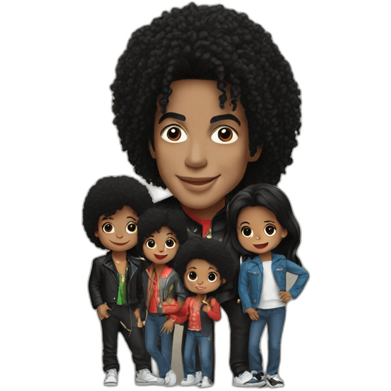 Michael Jackson with kids emoji