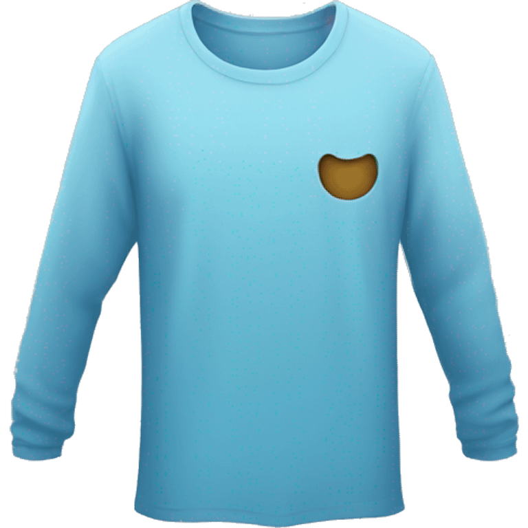 blue long sleeved tshirt no person emoji