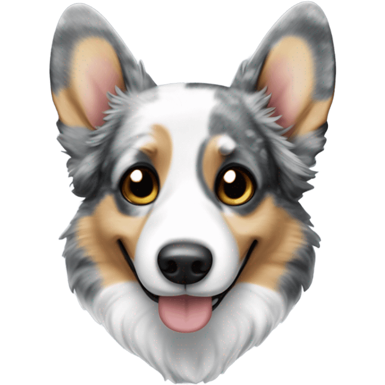 Blue Merle corgi  emoji