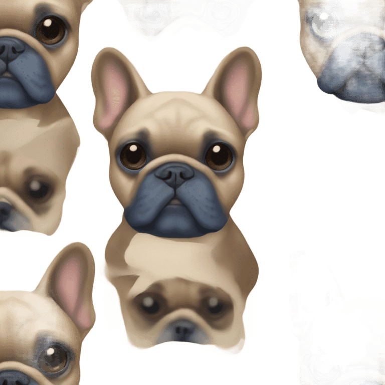 blue and tan french bulldog robber emoji