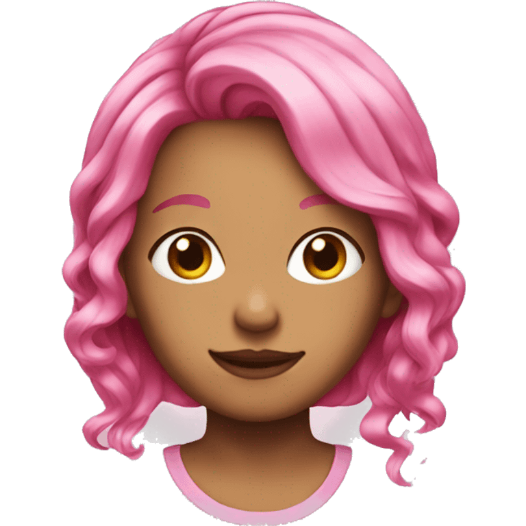 Pink hair  emoji