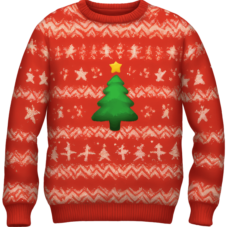 Christmas sweater red  emoji